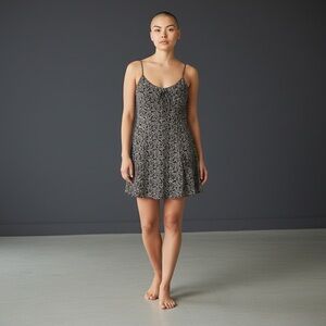 American Eagle Floral Mini Dress Decorative Tie Size Medium